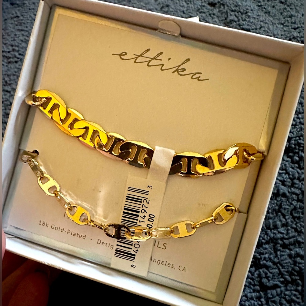 NWT gold bracelet set from Ettika by Macy’s